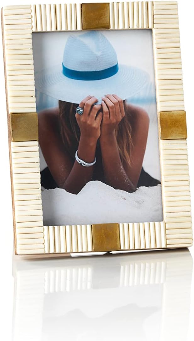 Maha Bone with Brass Trim Photo Frame 4x6