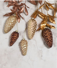 Load image into Gallery viewer, Frosted Pinecone Ornament
