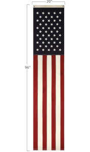 Vertical Flag Wall Décor.                20" L × 96" H