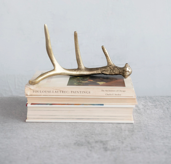 Aluminum Antler Décor, Gold Finish