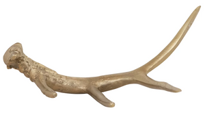 Aluminum Antler Décor, Gold Finish