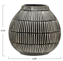 Load image into Gallery viewer, Debossed Stoneware Vase
