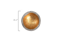 Load image into Gallery viewer, 2-1/2&quot; Round Decorative Cement Bowl w/ Gold Detail
