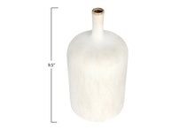 Load image into Gallery viewer, 5&quot; Round x 9-1/2&quot;H Stoneware Vase, Reactive Glaze, White
