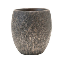Load image into Gallery viewer, 5&quot; Round x 6&quot;H Mango Wood Crock, Combed Espresso Finish
